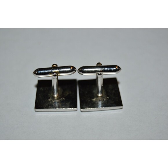Vintage Silver Tone Square SWANK High End Classic Men's Cuff Links Rare - Picture 4 of 6